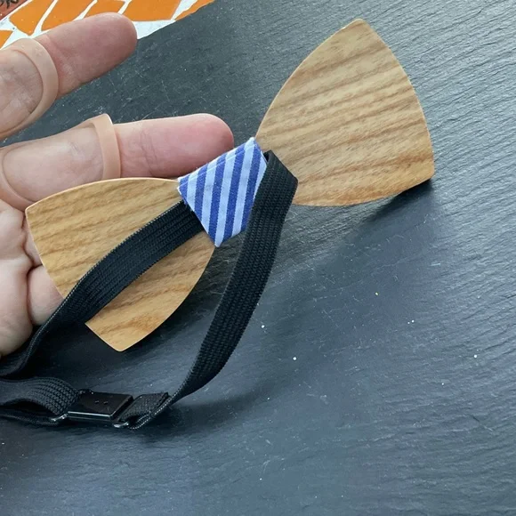 Handmade colorful wood party bowtie unique rarerainbow pride NEW